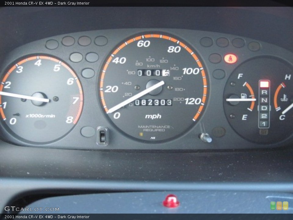 Dark Gray Interior Gauges for the 2001 Honda CR-V EX 4WD #75408929