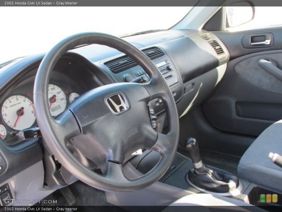 Gray Interior Prime Interior for the 2002 Honda Civic LX Sedan #75412245