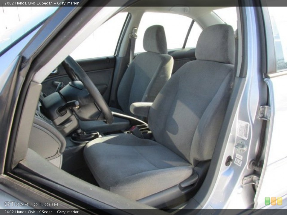 Gray Interior Front Seat for the 2002 Honda Civic LX Sedan #75412263