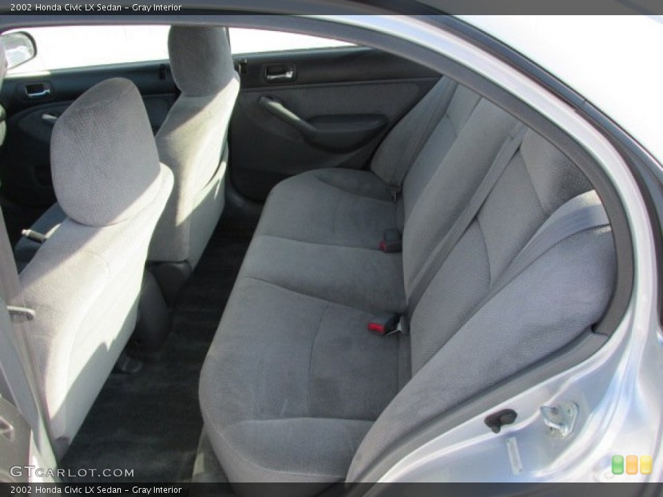 Gray Interior Rear Seat for the 2002 Honda Civic LX Sedan #75412281