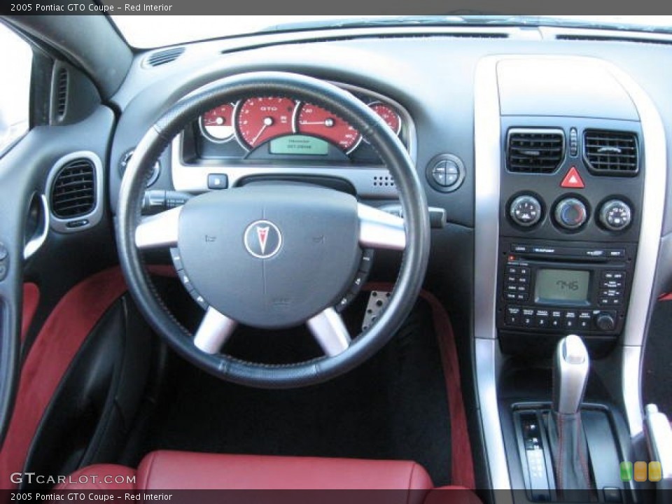 Red Interior Dashboard for the 2005 Pontiac GTO Coupe #75413043