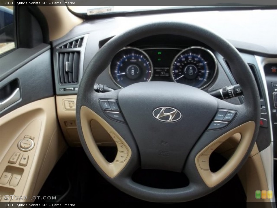 Camel Interior Steering Wheel for the 2011 Hyundai Sonata GLS #75415596