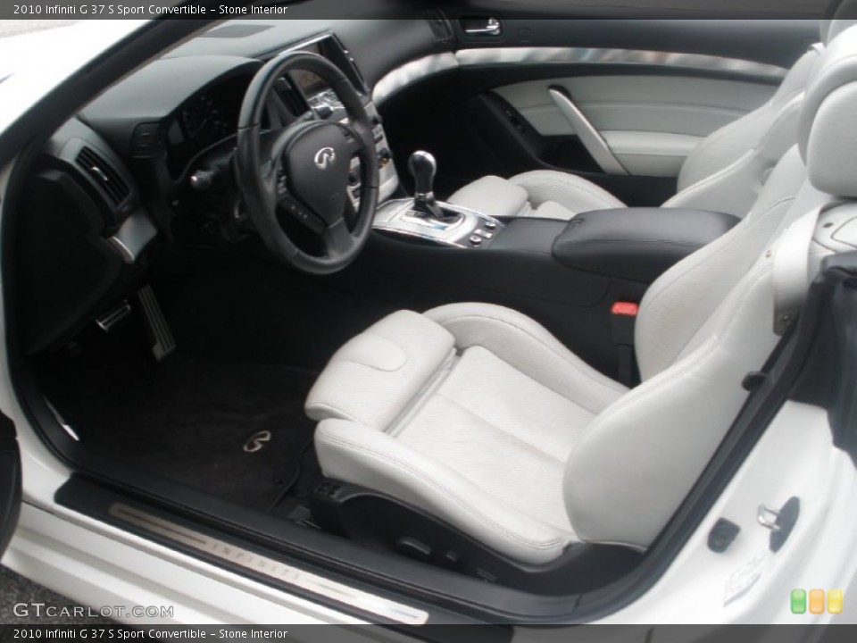 Stone Interior Prime Interior for the 2010 Infiniti G 37 S Sport Convertible #75417072