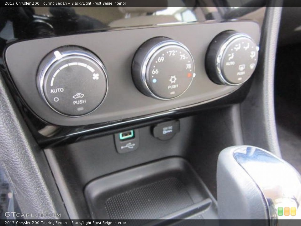 Black/Light Frost Beige Interior Controls for the 2013 Chrysler 200 Touring Sedan #75417531