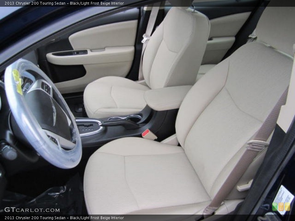Black/Light Frost Beige Interior Front Seat for the 2013 Chrysler 200 Touring Sedan #75417763