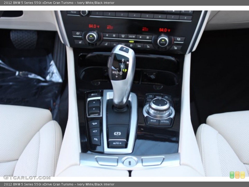 Ivory White/Black Interior Transmission for the 2012 BMW 5 Series 550i xDrive Gran Turismo #75424437