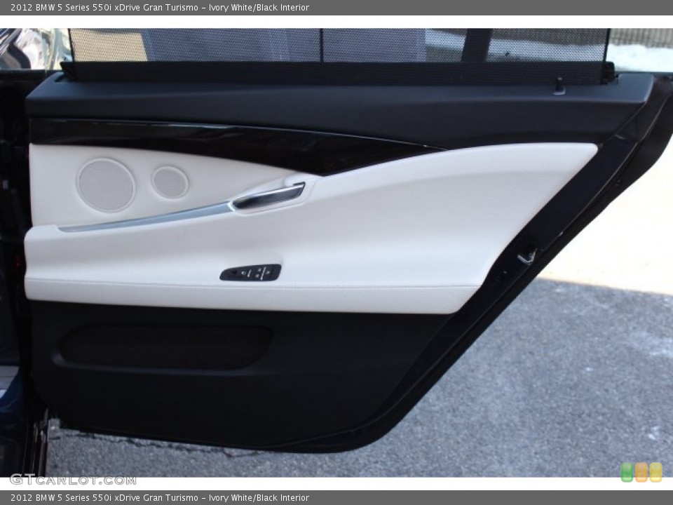 Ivory White/Black Interior Door Panel for the 2012 BMW 5 Series 550i xDrive Gran Turismo #75424581