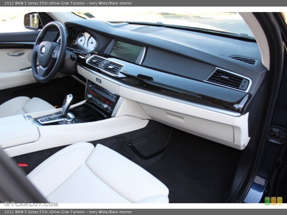Ivory White/Black Interior Dashboard for the 2012 BMW 5 Series 550i xDrive Gran Turismo #75424638