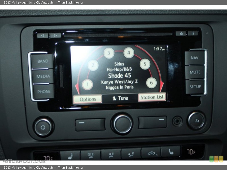 Titan Black Interior Controls for the 2013 Volkswagen Jetta GLI Autobahn #75424831