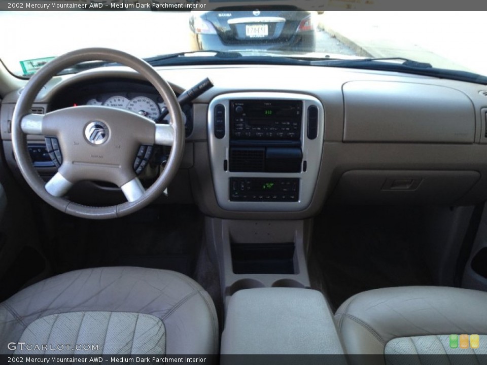 Medium Dark Parchment Interior Dashboard for the 2002 Mercury Mountaineer AWD #75427038