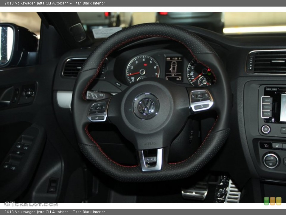 Titan Black Interior Steering Wheel for the 2013 Volkswagen Jetta GLI Autobahn #75430653