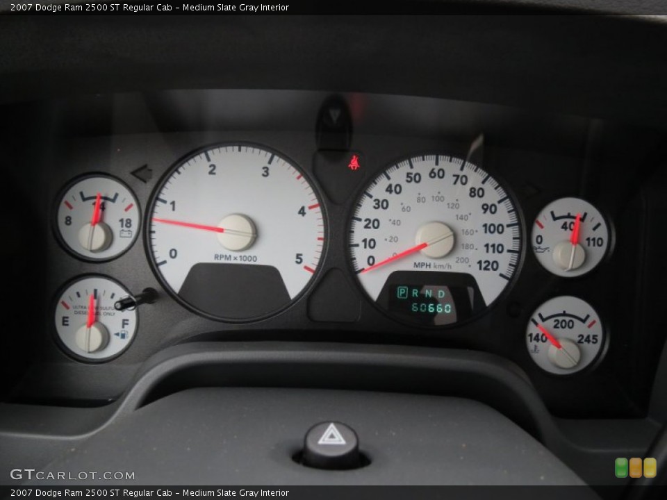 Medium Slate Gray Interior Gauges for the 2007 Dodge Ram 2500 ST Regular Cab #75433479