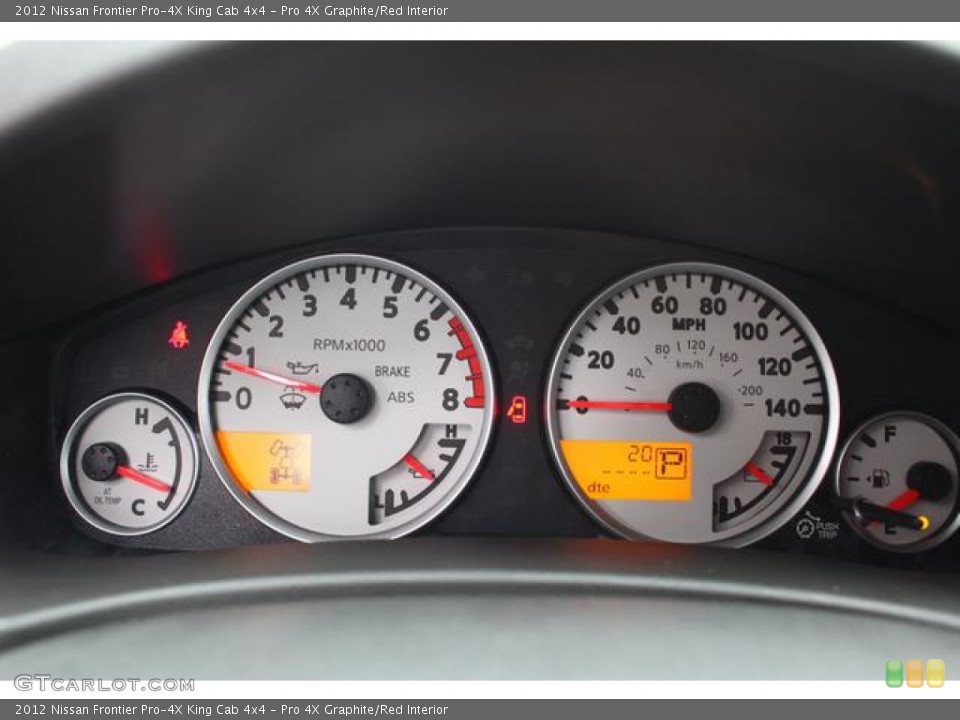 Pro 4X Graphite/Red Interior Gauges for the 2012 Nissan Frontier Pro-4X King Cab 4x4 #75434328
