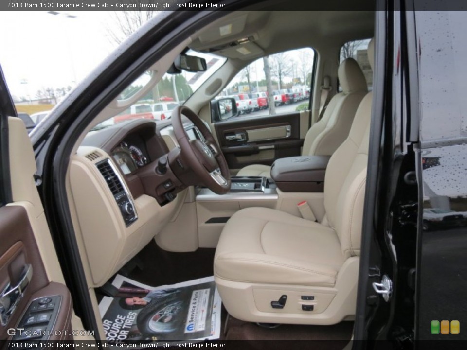 Canyon Brown/Light Frost Beige Interior Photo for the 2013 Ram 1500 Laramie Crew Cab #75435297