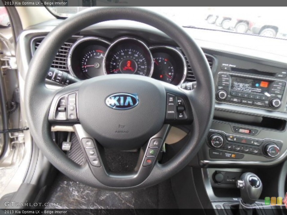 Beige Interior Steering Wheel for the 2013 Kia Optima LX #75442917