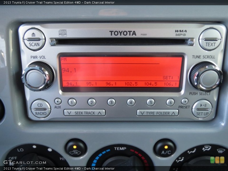 Dark Charcoal Interior Audio System for the 2013 Toyota FJ Cruiser Trail Teams Special Edition 4WD #75444753
