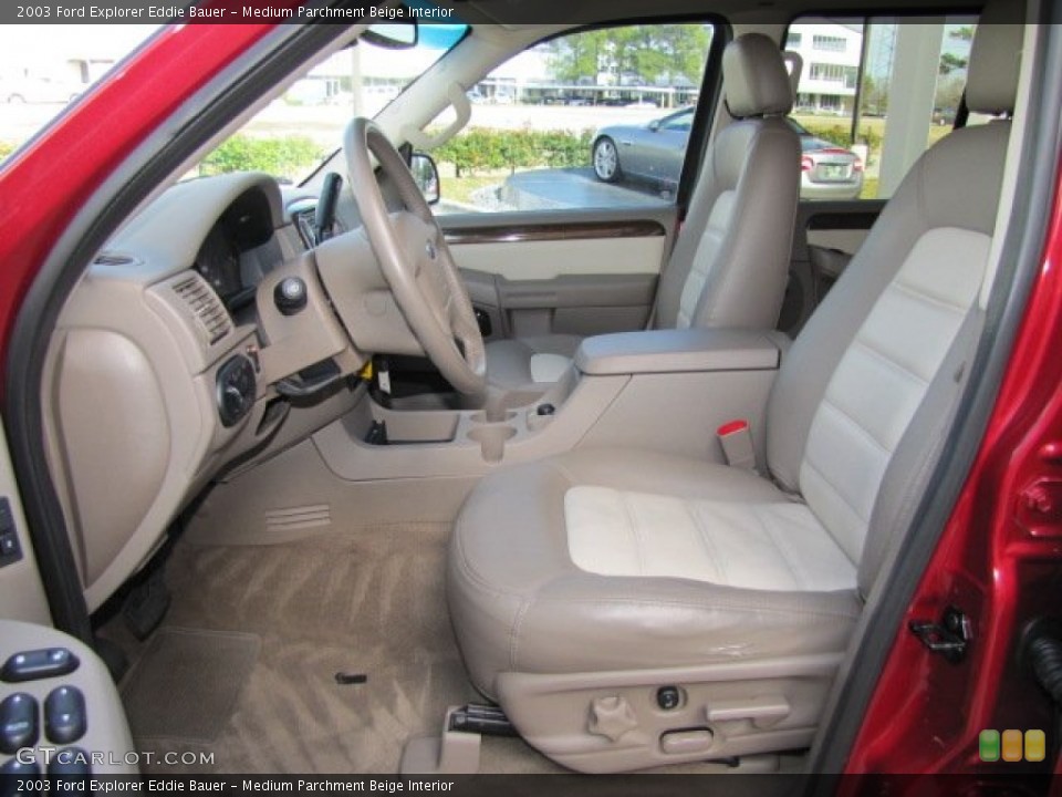Medium Parchment Beige Interior Front Seat for the 2003 Ford Explorer Eddie Bauer #75446127