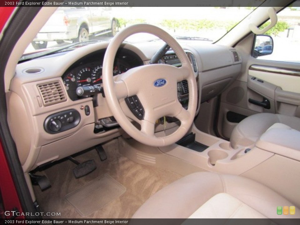 Medium Parchment Beige Interior Prime Interior for the 2003 Ford Explorer Eddie Bauer #75446299