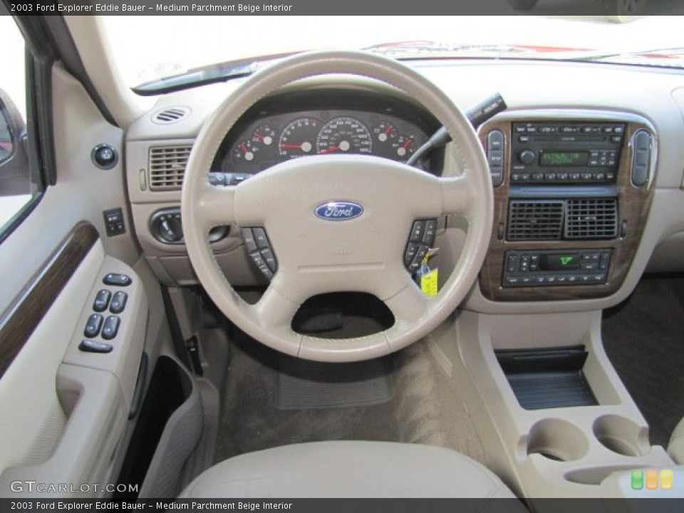 Medium Parchment Beige Interior Dashboard for the 2003 Ford Explorer Eddie Bauer #75446312