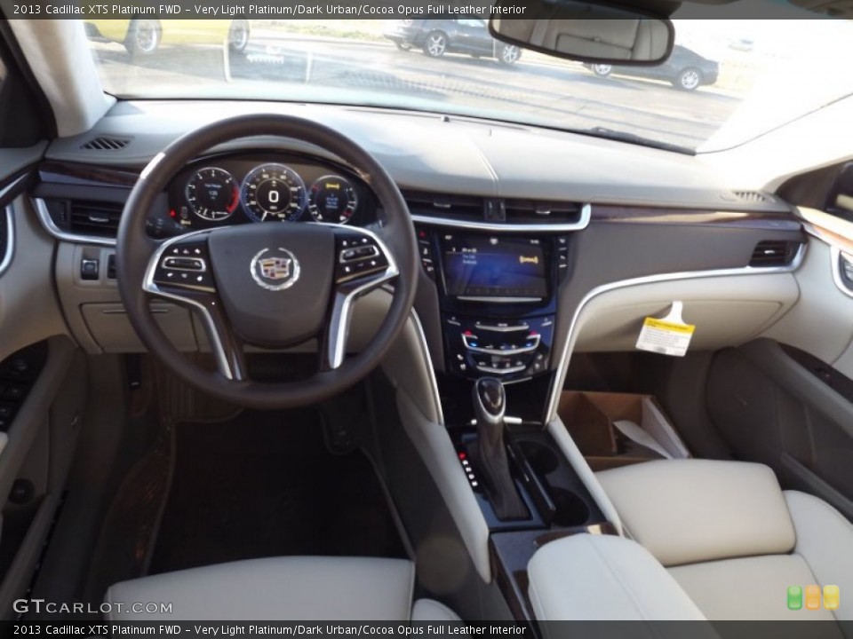 Very Light Platinum/Dark Urban/Cocoa Opus Full Leather Interior Dashboard for the 2013 Cadillac XTS Platinum FWD #75446355