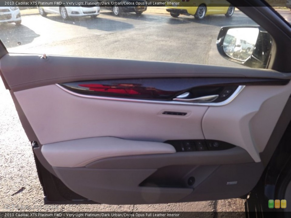 Very Light Platinum/Dark Urban/Cocoa Opus Full Leather Interior Door Panel for the 2013 Cadillac XTS Platinum FWD #75446420