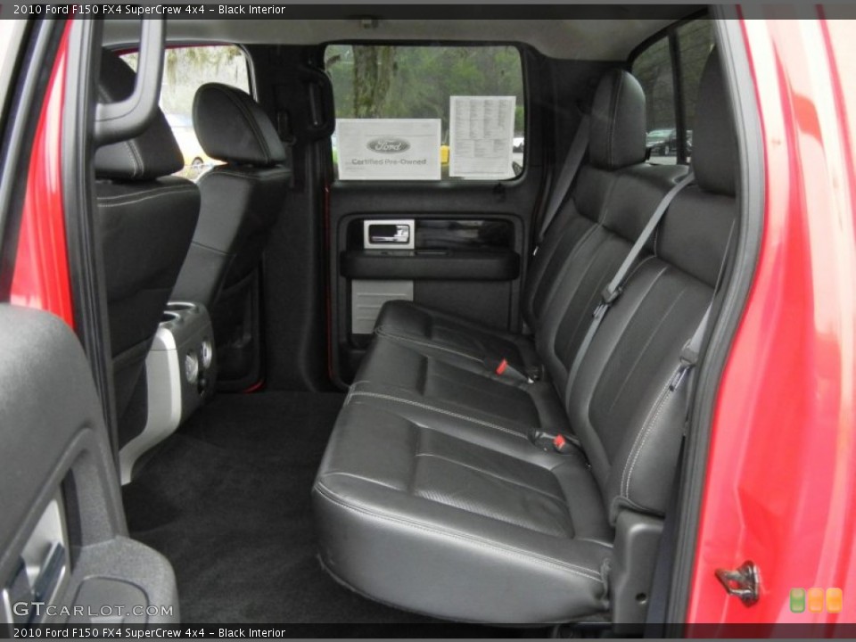 Black Interior Rear Seat for the 2010 Ford F150 FX4 SuperCrew 4x4 #75447687