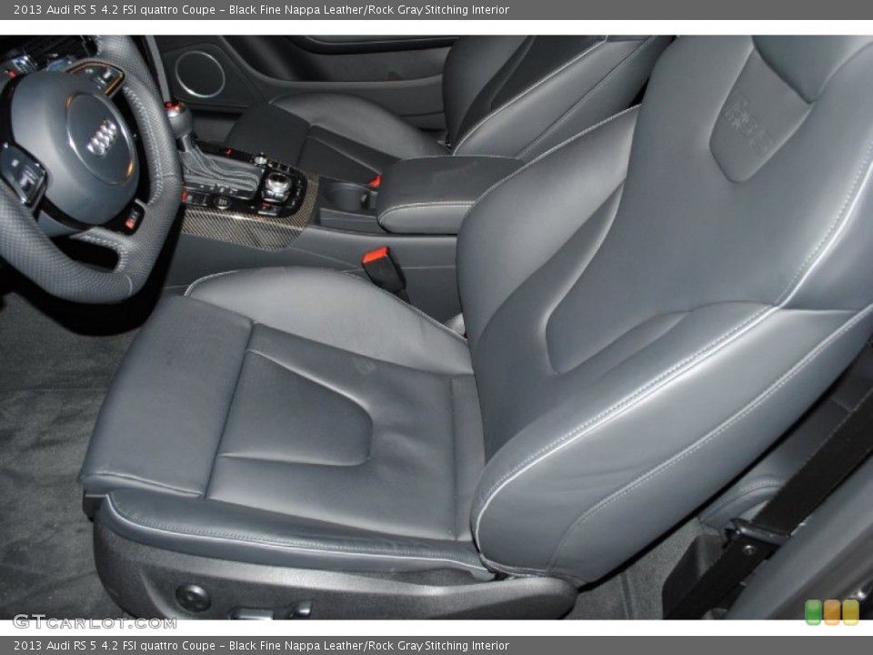 Black Fine Nappa Leather/Rock Gray Stitching Interior Front Seat for the 2013 Audi RS 5 4.2 FSI quattro Coupe #75447738