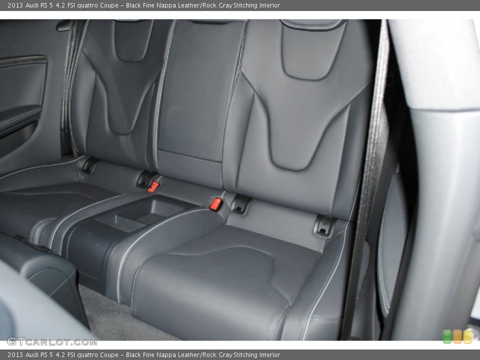 Black Fine Nappa Leather/Rock Gray Stitching Interior Rear Seat for the 2013 Audi RS 5 4.2 FSI quattro Coupe #75447771