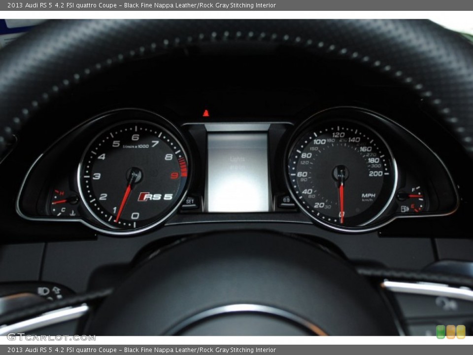 Black Fine Nappa Leather/Rock Gray Stitching Interior Gauges for the 2013 Audi RS 5 4.2 FSI quattro Coupe #75448404