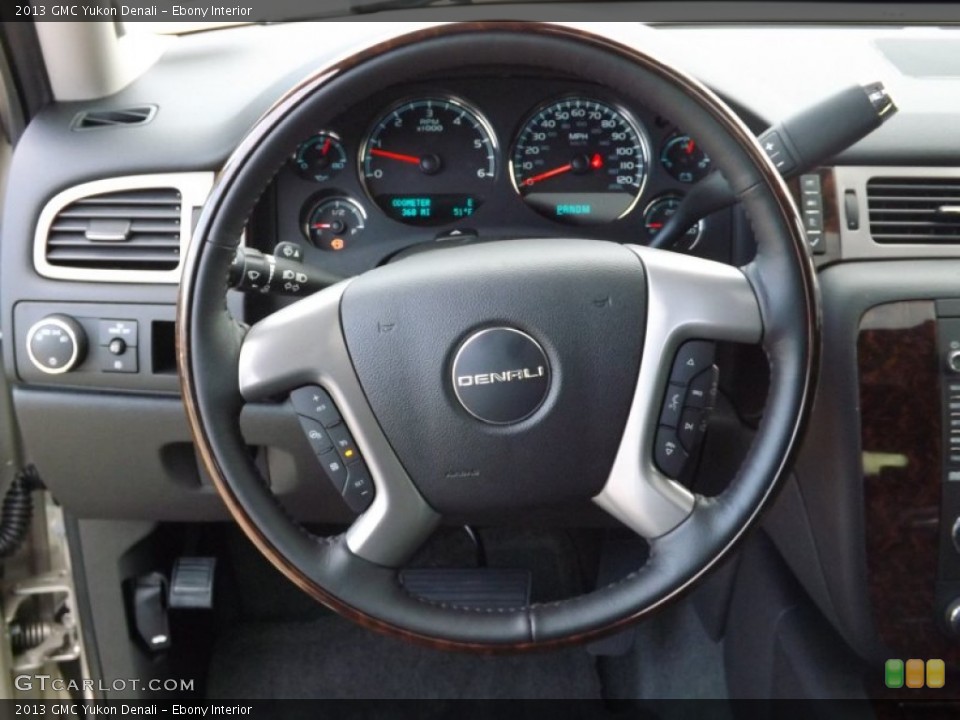 Ebony Interior Steering Wheel for the 2013 GMC Yukon Denali #75451329
