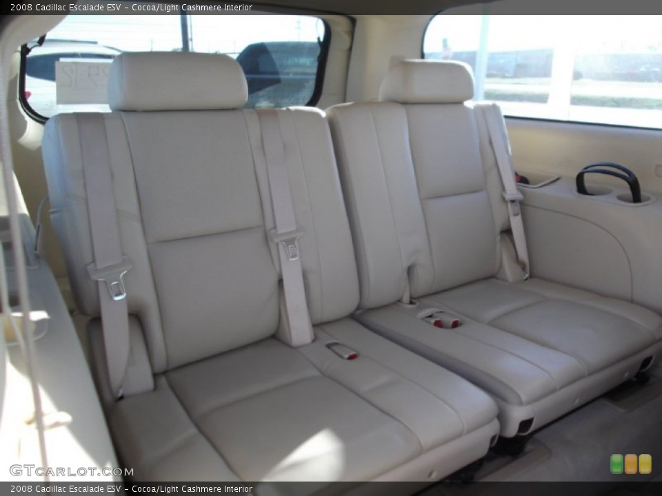 Cocoa/Light Cashmere Interior Rear Seat for the 2008 Cadillac Escalade ESV #75451964