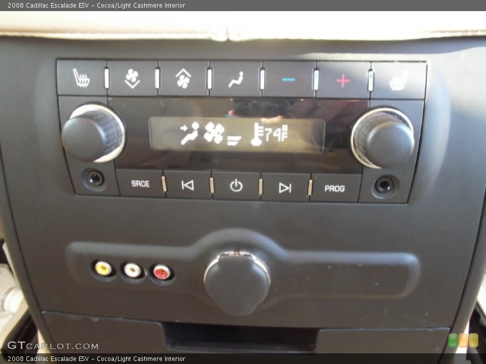 Cocoa/Light Cashmere Interior Controls for the 2008 Cadillac Escalade ESV #75451994