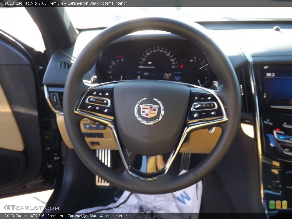 Caramel/Jet Black Accents Interior Steering Wheel for the 2013 Cadillac ATS 3.6L Premium #75452473