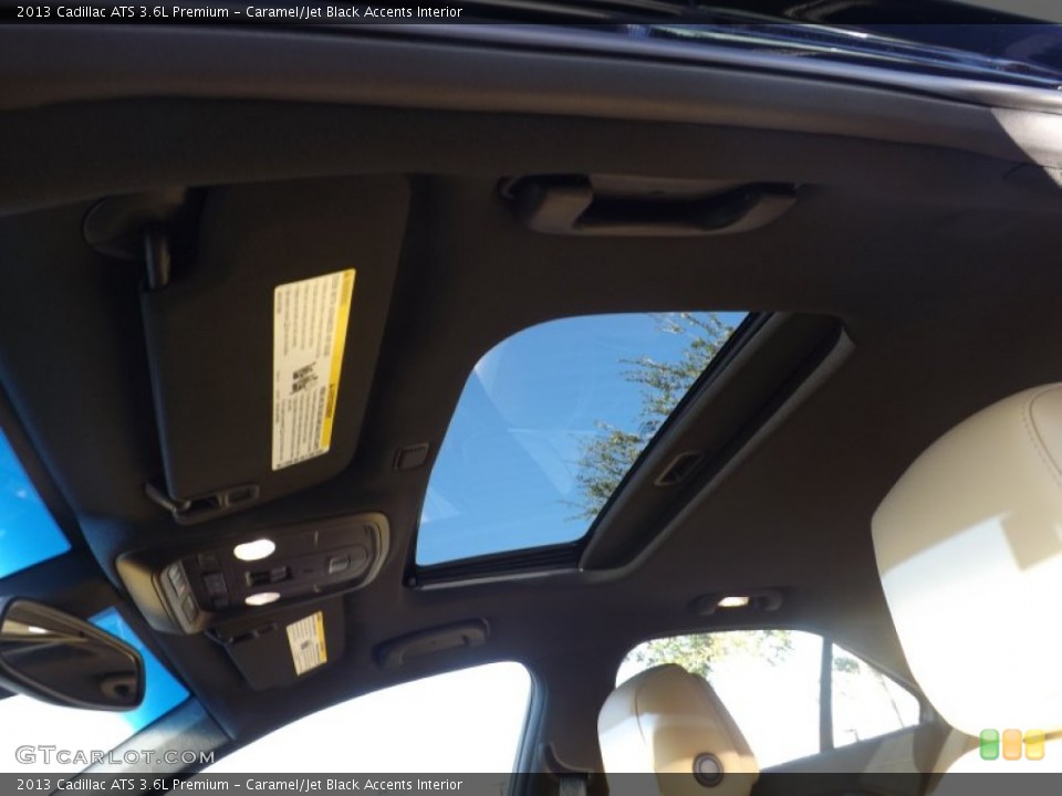 Caramel/Jet Black Accents Interior Sunroof for the 2013 Cadillac ATS 3.6L Premium #75452496