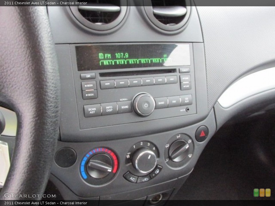 Charcoal Interior Controls for the 2011 Chevrolet Aveo LT Sedan #75459638