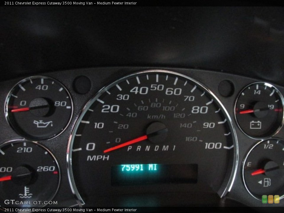 Medium Pewter Interior Gauges for the 2011 Chevrolet Express Cutaway 3500 Moving Van #75461153