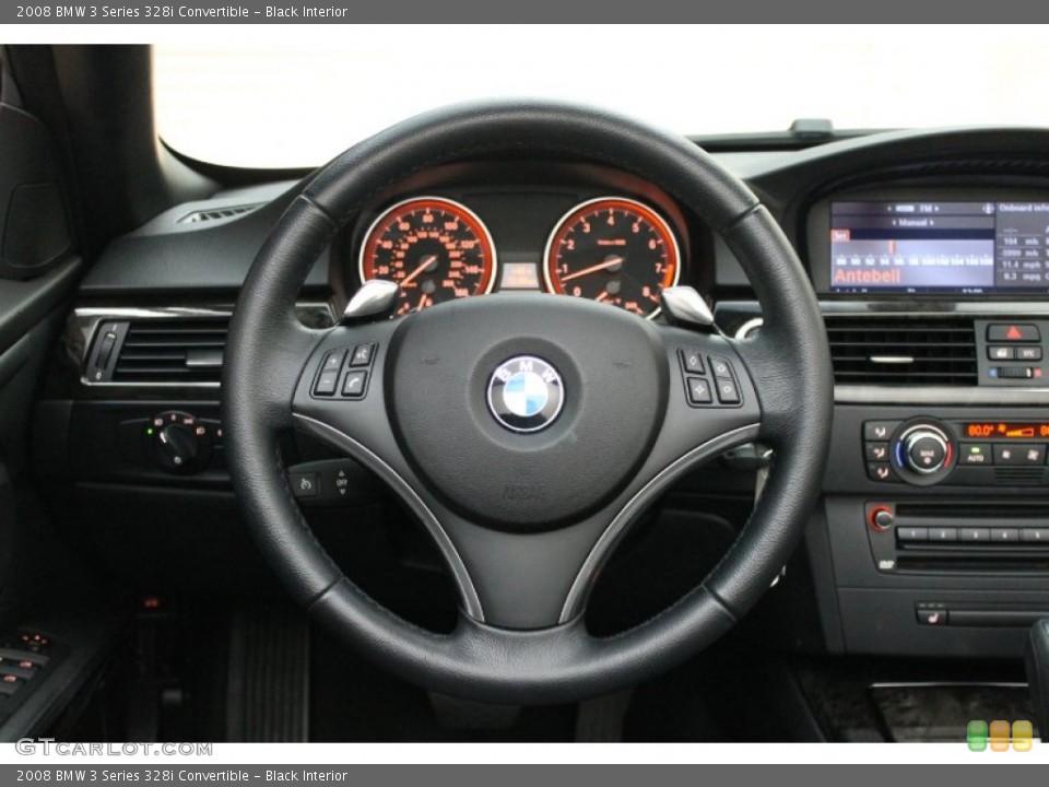 Black Interior Steering Wheel for the 2008 BMW 3 Series 328i Convertible #75461890