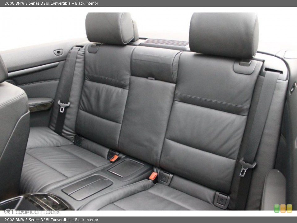 Black Interior Rear Seat for the 2008 BMW 3 Series 328i Convertible #75461977