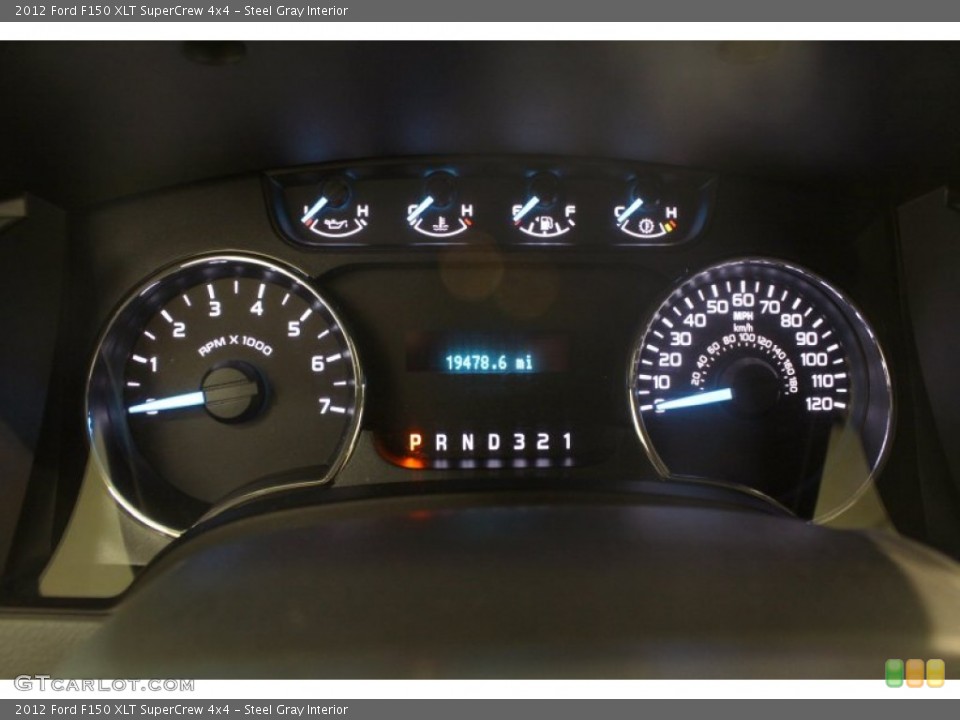 Steel Gray Interior Gauges for the 2012 Ford F150 XLT SuperCrew 4x4 #75463404