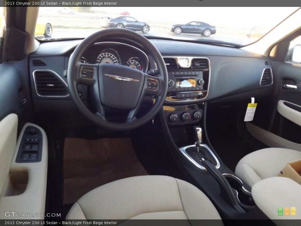 Black/Light Frost Beige Interior Dashboard for the 2013 Chrysler 200 LX Sedan #75464779
