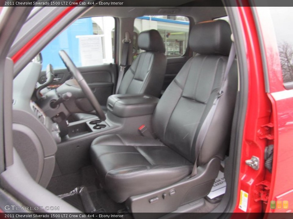 Ebony Interior Front Seat for the 2011 Chevrolet Silverado 1500 LTZ Crew Cab 4x4 #75465140