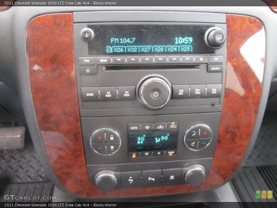 Ebony Interior Controls for the 2011 Chevrolet Silverado 1500 LTZ Crew Cab 4x4 #75465200