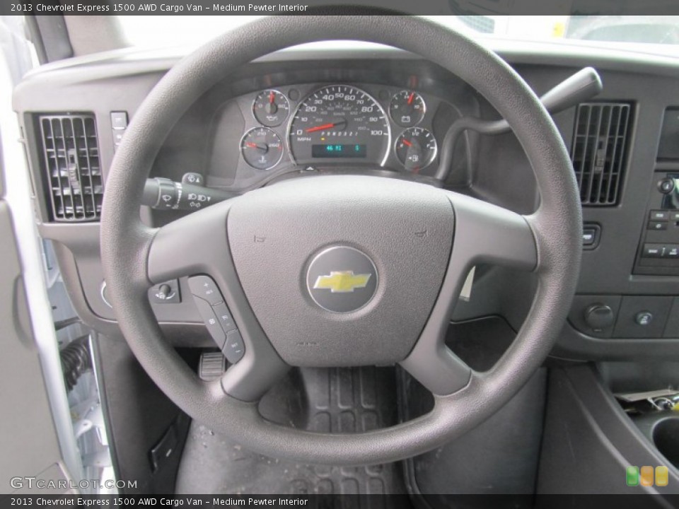 Medium Pewter Interior Steering Wheel for the 2013 Chevrolet Express 1500 AWD Cargo Van #75467237