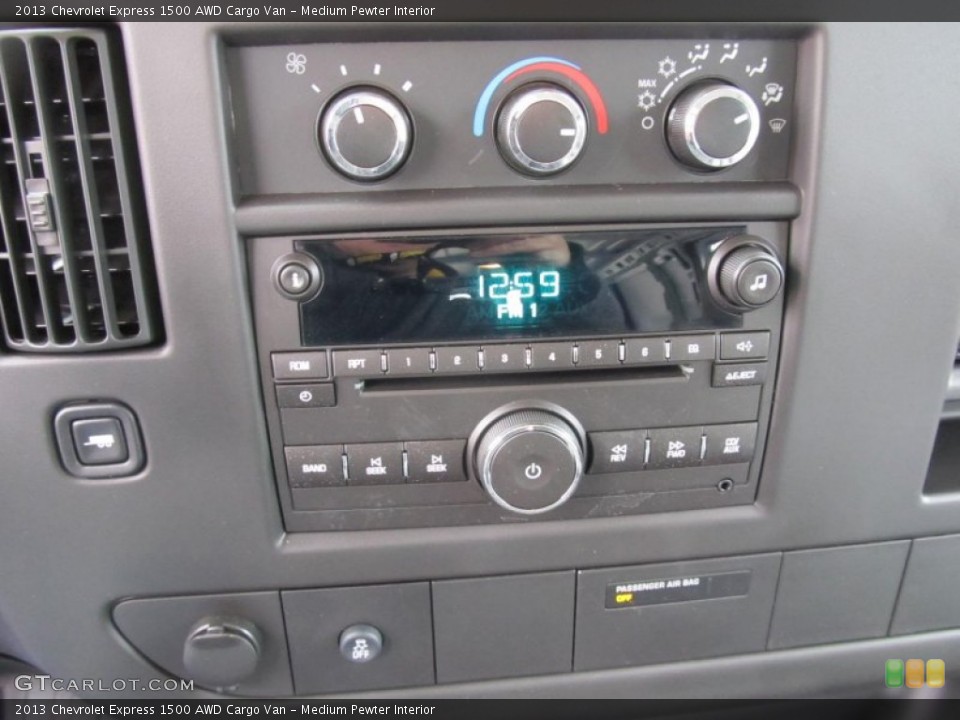 Medium Pewter Interior Controls for the 2013 Chevrolet Express 1500 AWD Cargo Van #75467255