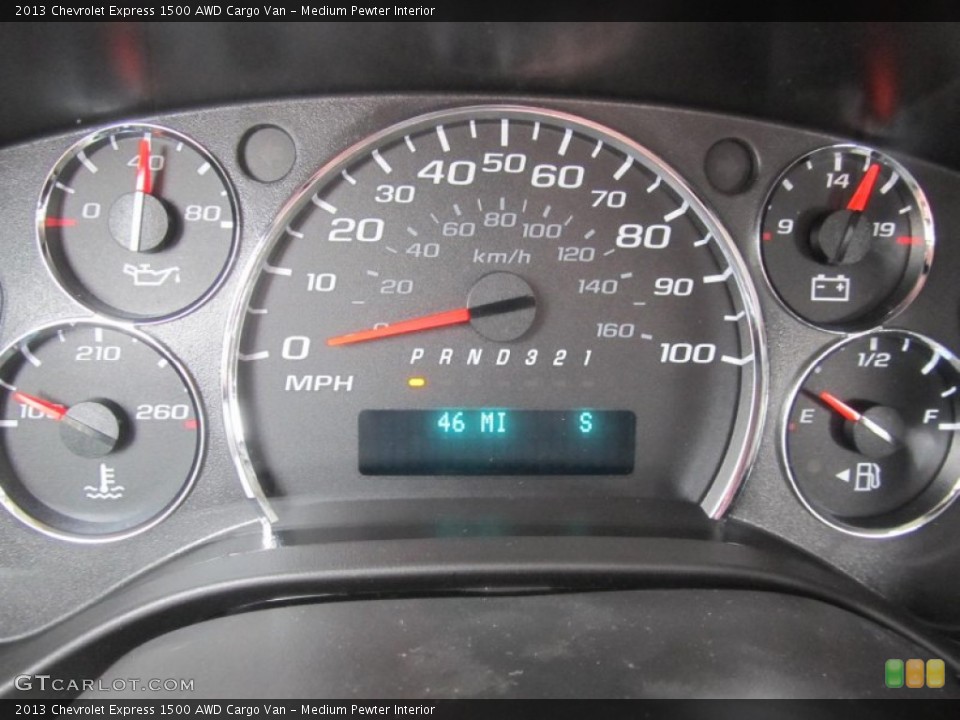 Medium Pewter Interior Gauges for the 2013 Chevrolet Express 1500 AWD Cargo Van #75467331