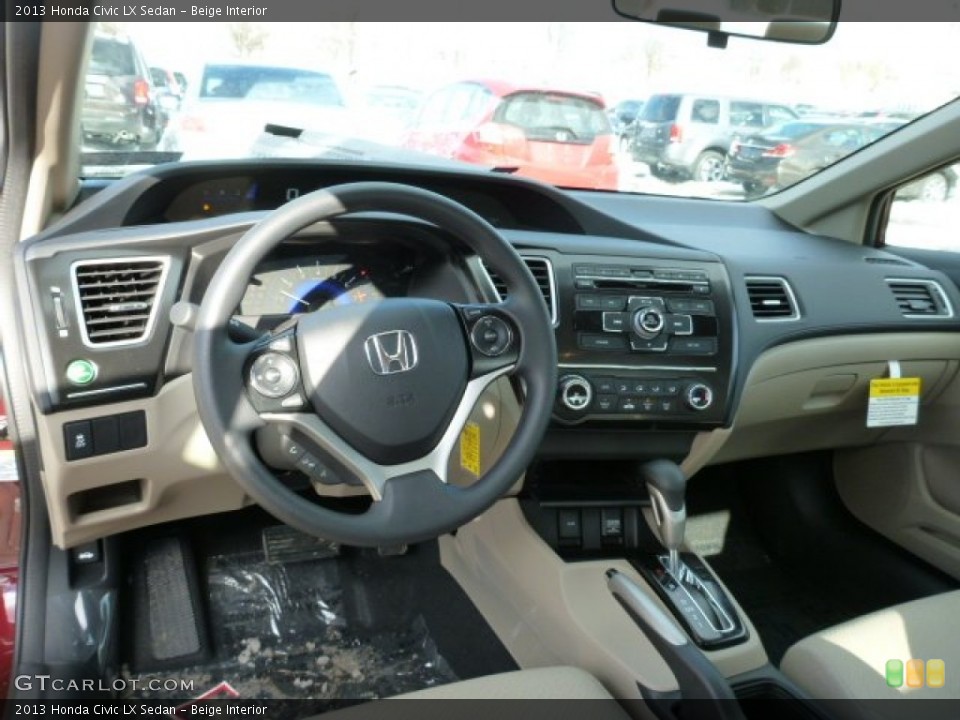 Beige Interior Dashboard for the 2013 Honda Civic LX Sedan #75470696
