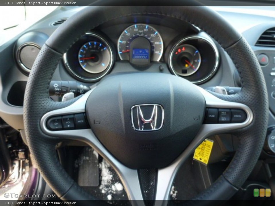 Sport Black Interior Steering Wheel for the 2013 Honda Fit Sport #75472055