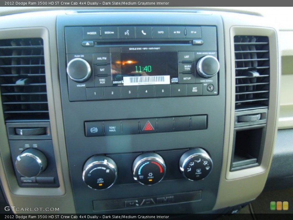 Dark Slate/Medium Graystone Interior Controls for the 2012 Dodge Ram 3500 HD ST Crew Cab 4x4 Dually #75474135