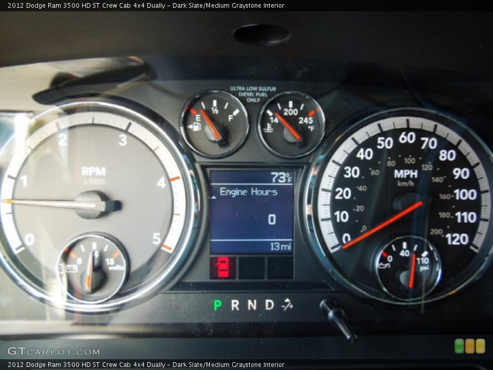 Dark Slate/Medium Graystone Interior Gauges for the 2012 Dodge Ram 3500 HD ST Crew Cab 4x4 Dually #75474176
