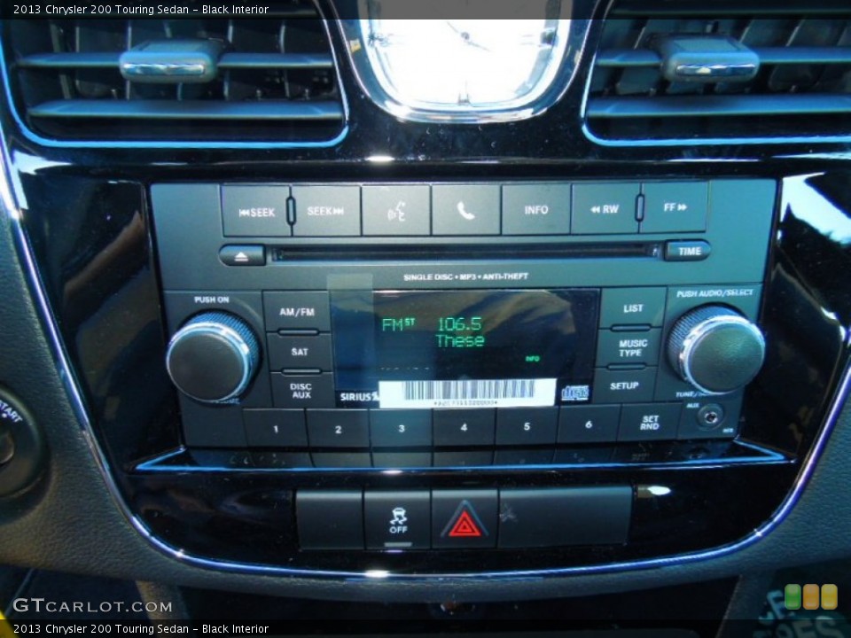 Black Interior Audio System for the 2013 Chrysler 200 Touring Sedan #75476445